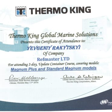 Training ThermoKing, Odessa-May, 2016 